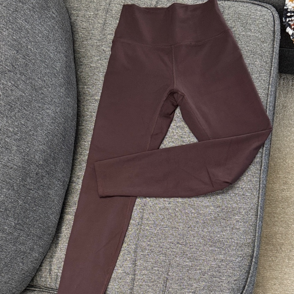 High-Waisted Maroon Leggings